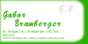 gabor bramberger business card